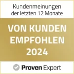 Logo - ProvenExpert Empfehlung 2024 - AEVO Akademie